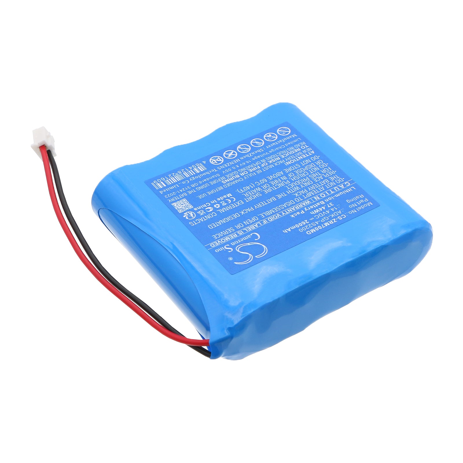 14.4V, Li-ion, 2600mAh, Battery fits Zoncare PM-7000, 37.44Wh Medical Cameron Sino Technology Limited