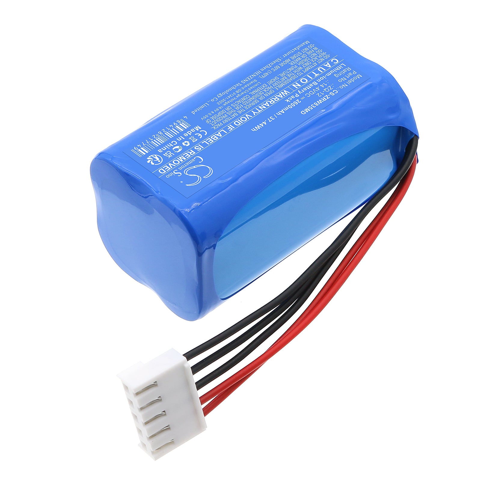 14.4V, Li-ion, 2600mAh, Battery fits Zoncare WPD-0080, WPD04-0178, 37.44Wh Medical Cameron Sino Technology Limited