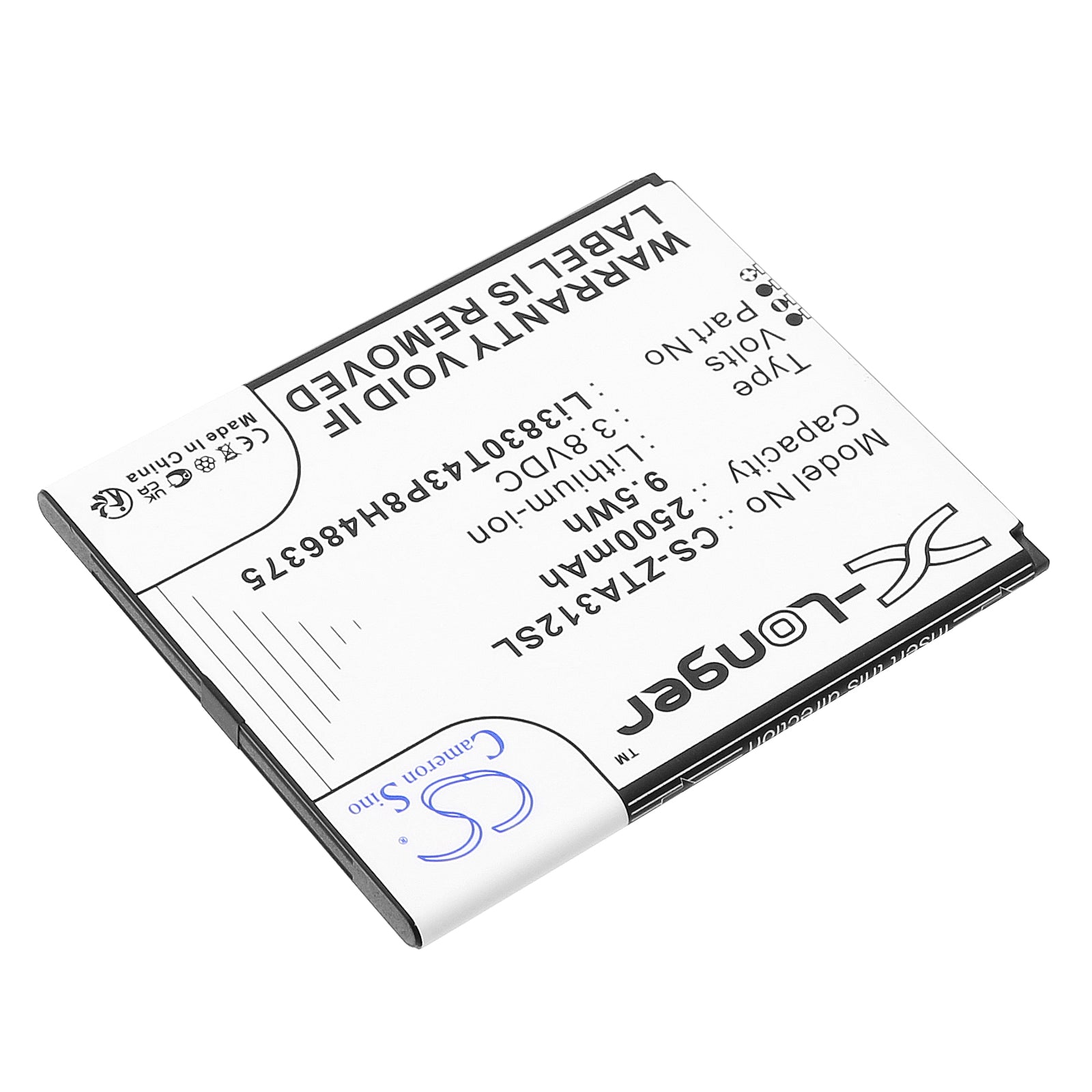 Li-ion, Mobile, SmartPhone Battery fits Zte Blade A31 2021, 3.8V, 2500mAh Mobile, SmartPhone Cameron Sino Technology Limited