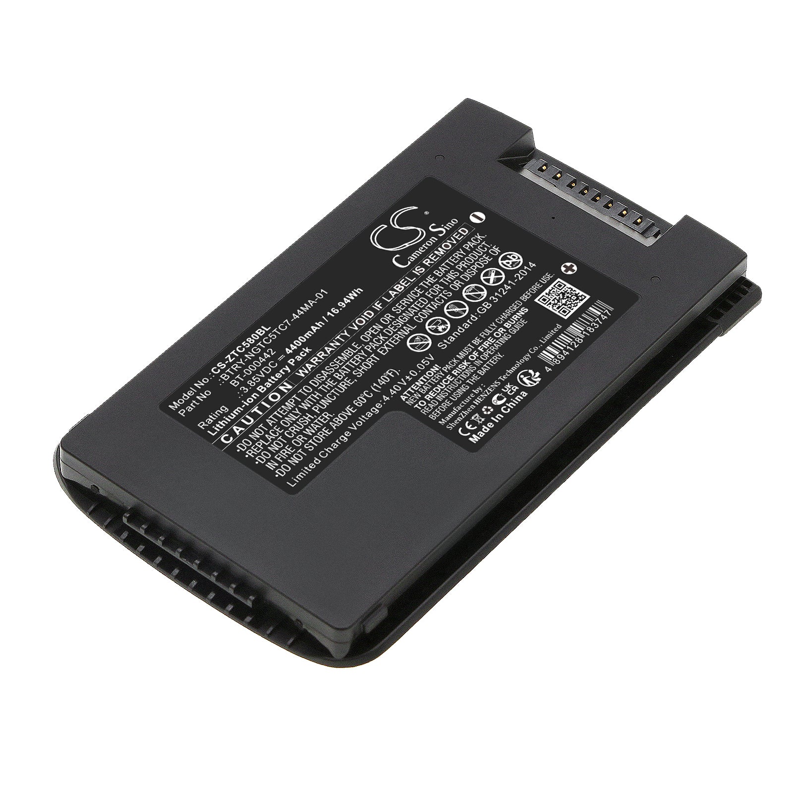 Li-ion, Barcode Scanner Battery fits Zebra Tc53, Tc5301, 3.85V, 4400mAh Barcode Scanner Cameron Sino Technology Limited