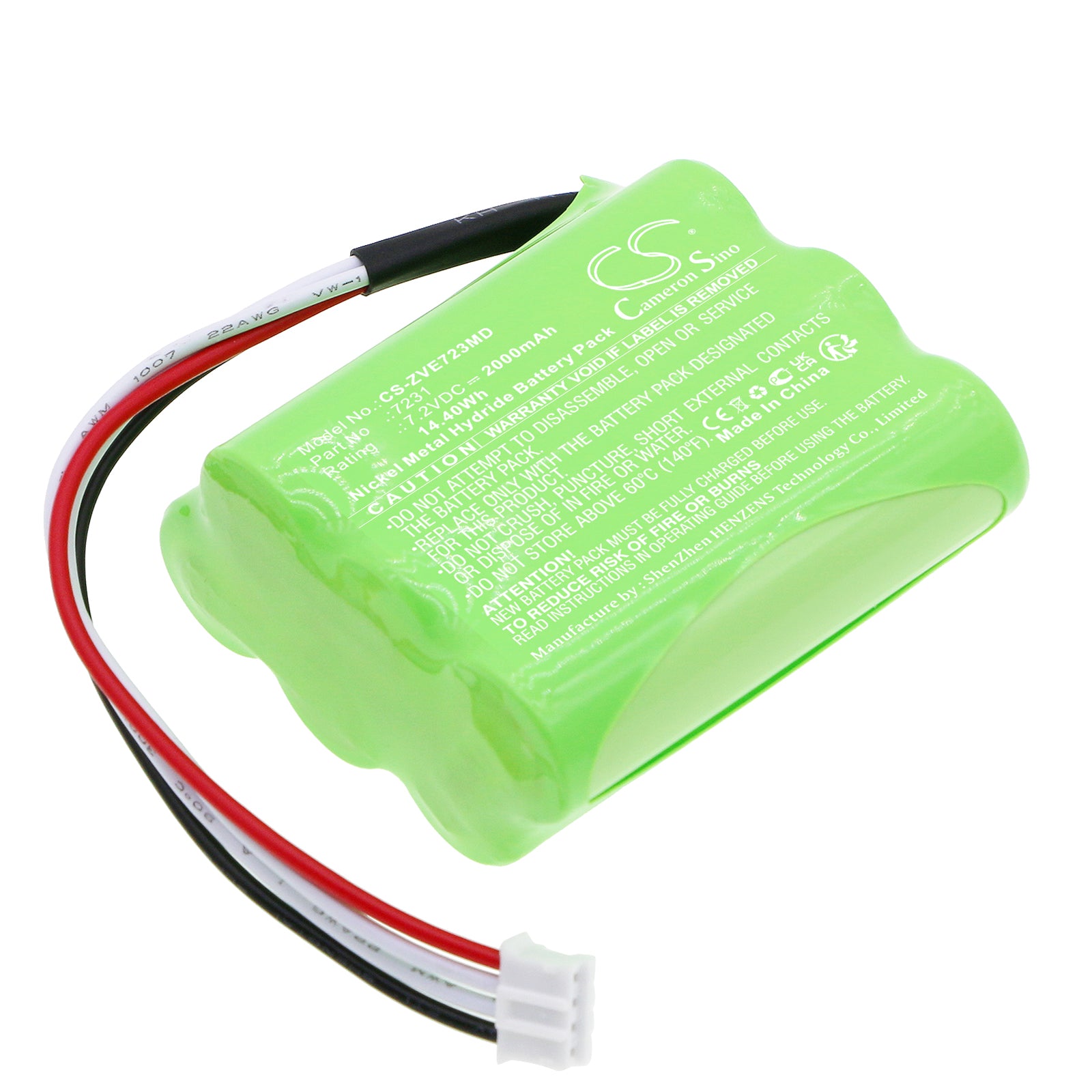 Ni-MH, Medical Battery fits Zevex Enteralite, 7.2V, 2000mAh Medical Cameron Sino Technology Limited