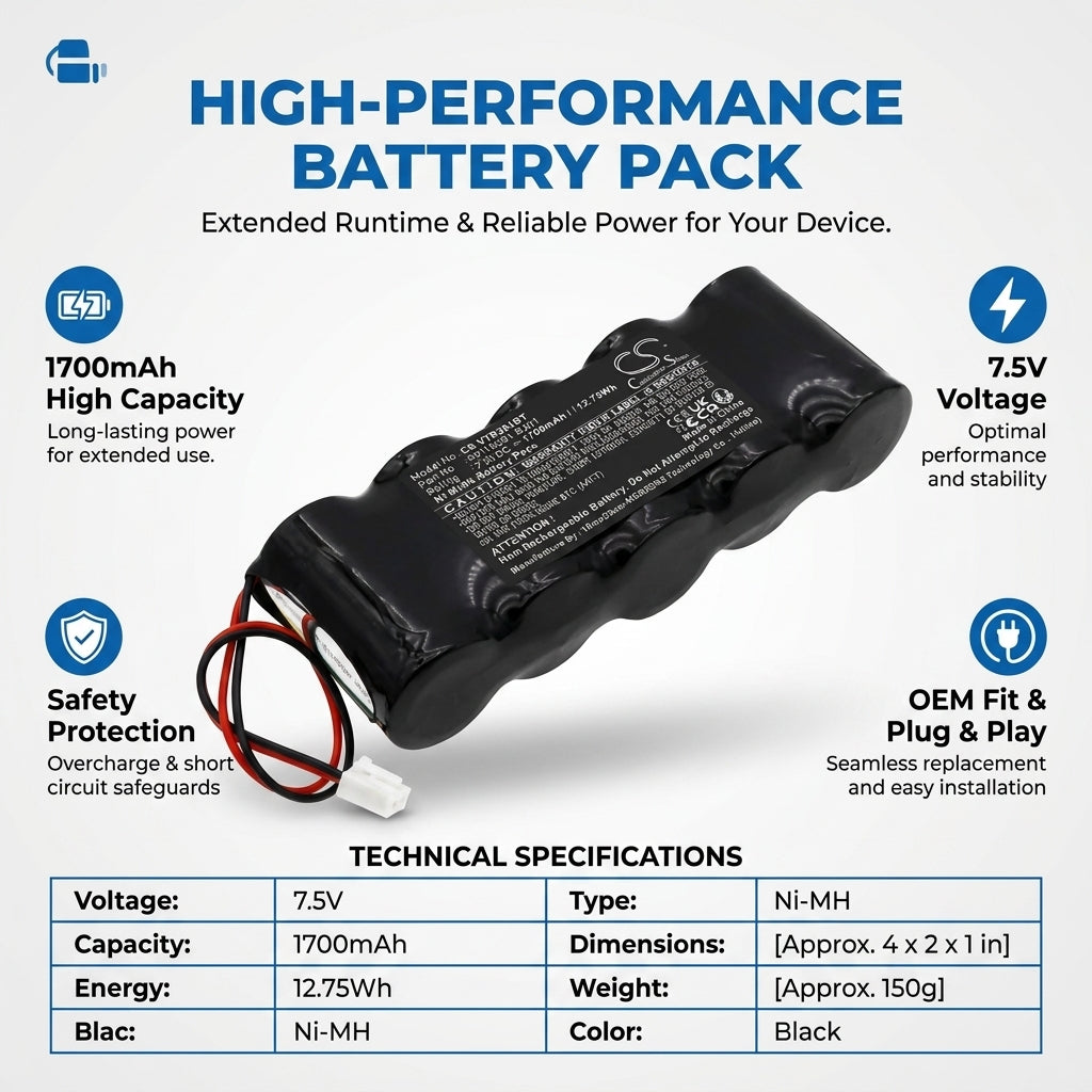 Venitem Sirene Rio Battery Seven Point Five Volts 17000mAh One Hundred Twenty Seven Point Five Watt Hours Alkaline Alarm System Cameron Sino Technology Limited