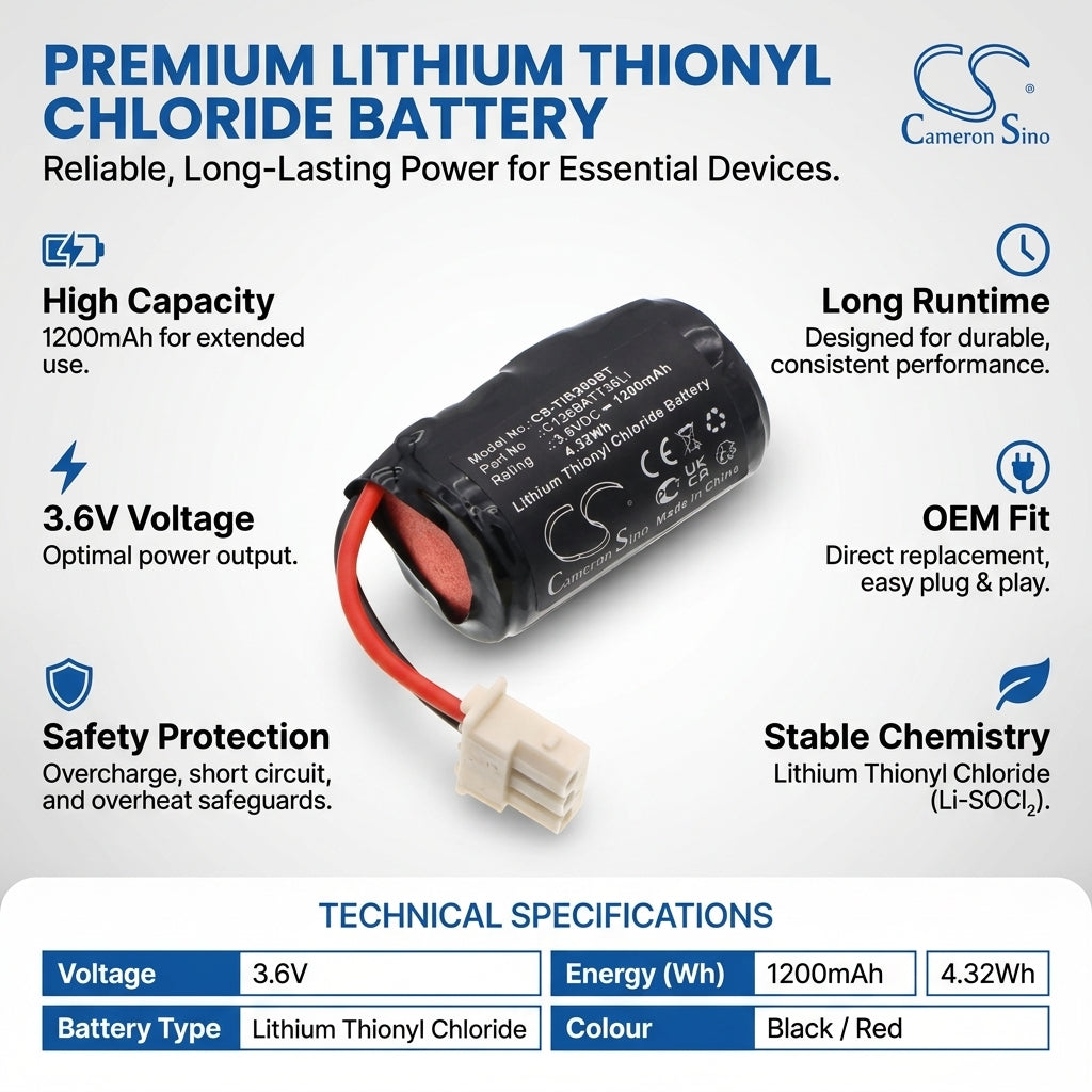 Technoalarm IR200 Battery 3.6V 1200mAh LiSOCl2 Alarm System Cameron Sino Technology Limited