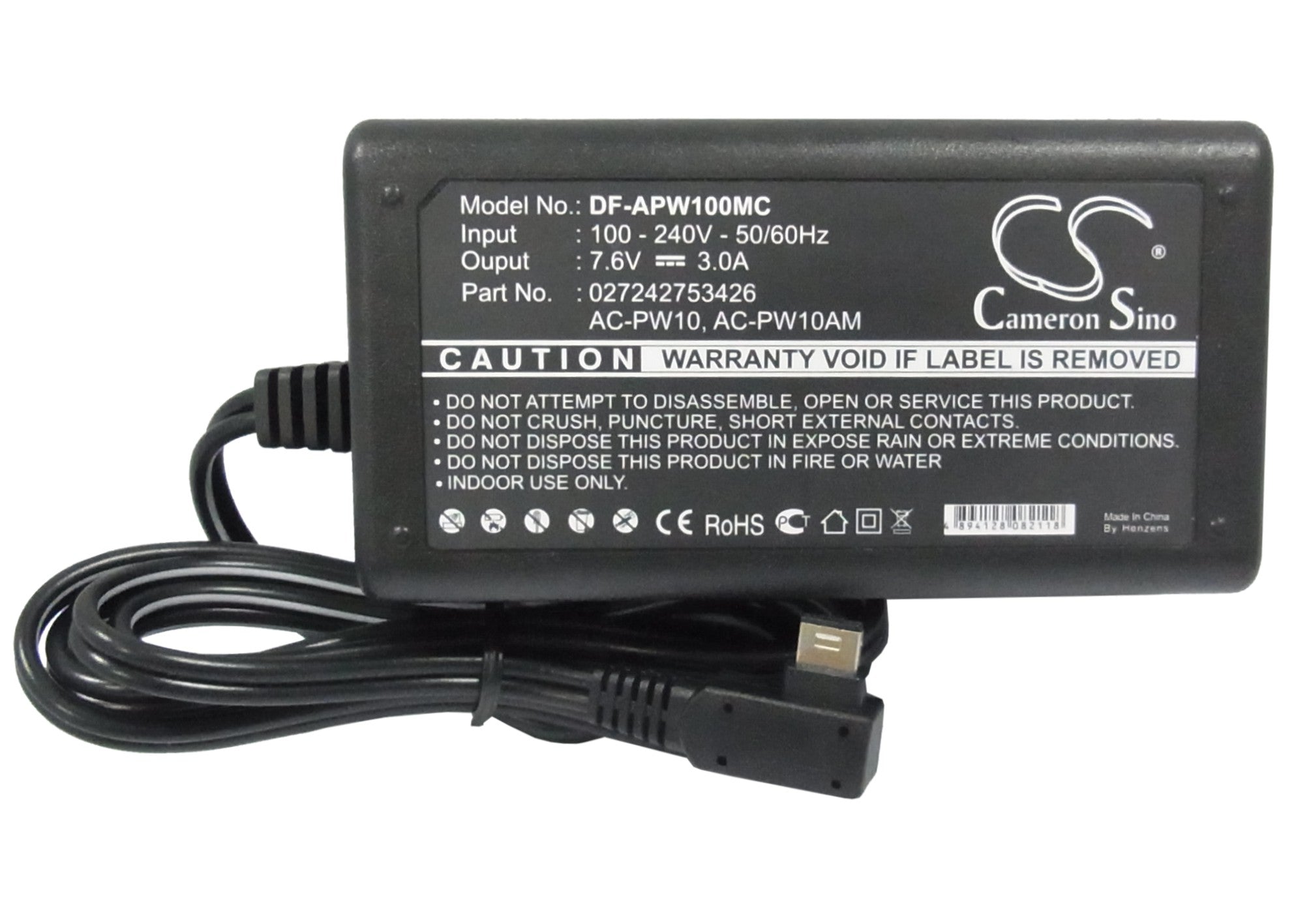 AC to DC Battery Charger fits Sony, Alpha Dslr Slt-a57, Alpha Dslr Slt-a57k, Alpha Dslr Slt-a57y Camera Adapter Cameron Sino Technology Limited