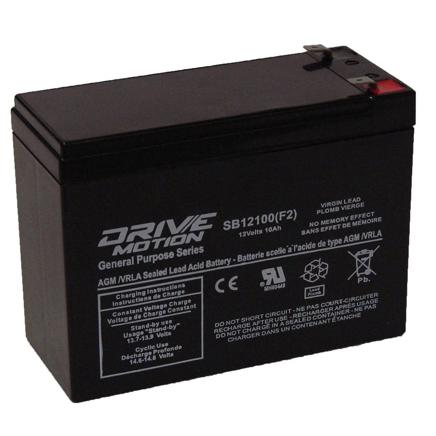 AGM Battery fits 12V-10Ah F2 Terminal Sealed Lead Acid Batteries Drivemotion