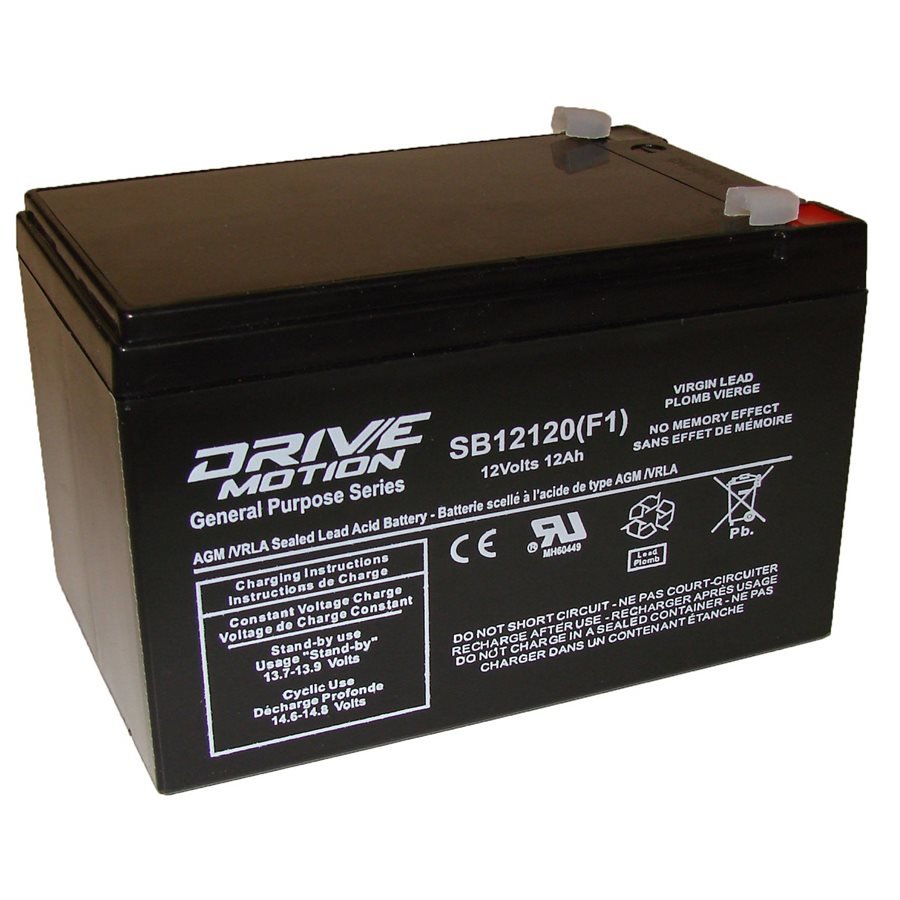 AGM Battery fits 12V-12 Ah F1 Terminal Sealed Lead Acid Batteries Drivemotion