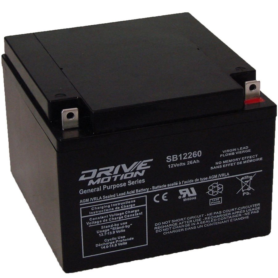 AGM Battery fits 12V-26 Ah Sealed Lead Acid Batteries Drivemotion