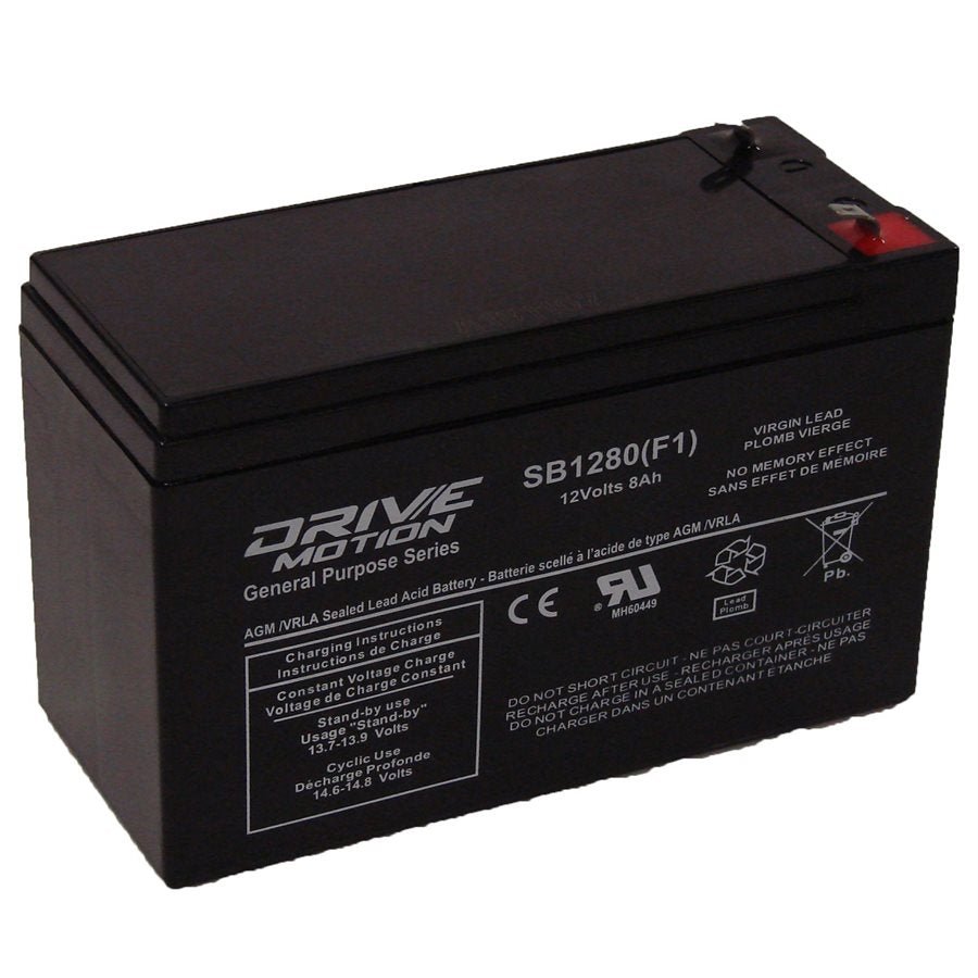 AGM Battery fits 12V-8.0 Ah F1 Terminal Sealed Lead Acid Batteries Drivemotion