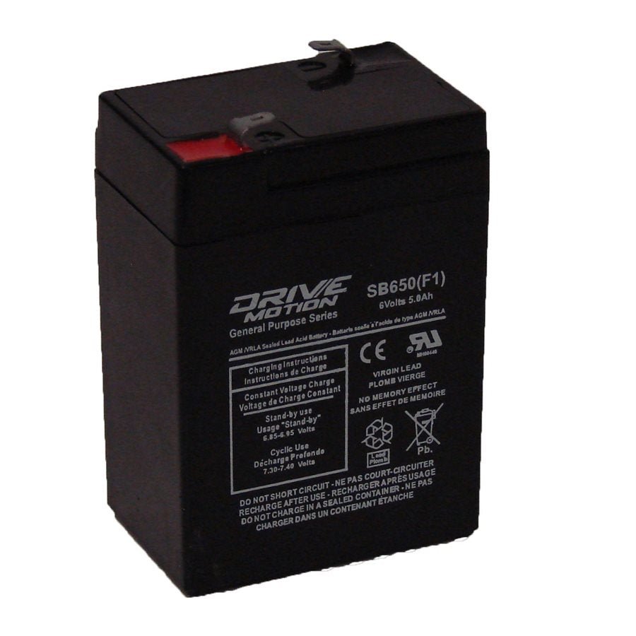 AGM Battery fits 6V-5.0 Ah Sealed Lead Acid Batteries Drivemotion