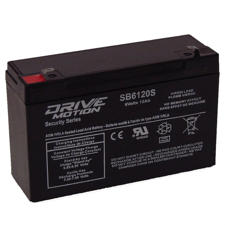 AGM Security Battery fits 6V-12 Ah Sealed Lead Acid Batteries Drivemotion