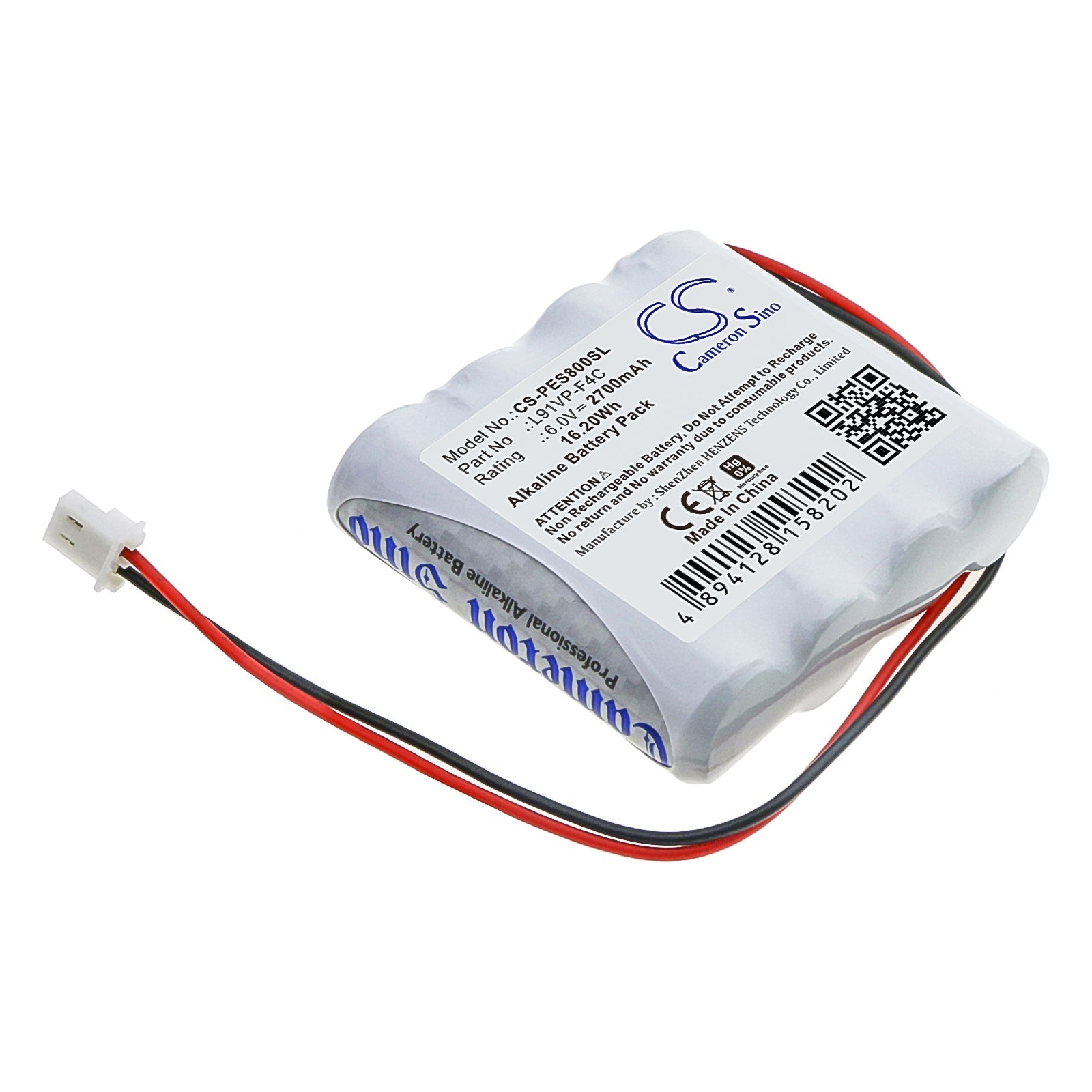 Alkaline Battery fits Gp, Gprhorw01018, Purell, L91vp-f4c, Alkaline Battery, Non-rechargeable 6.0V, 2700mAh Personal Care Cameron Sino Technology Limited