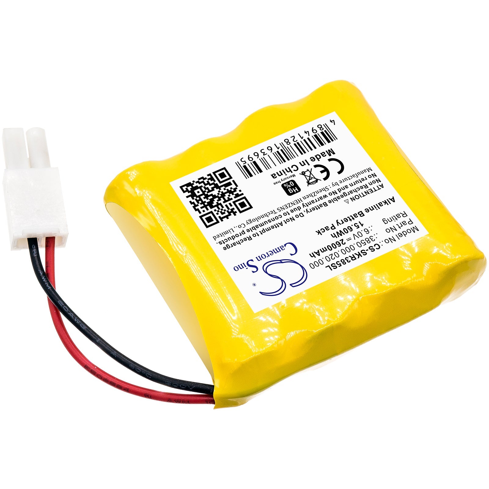 Alkaline Battery fits Safe-o-kiefer, 3850.000.020.000, Coin Operate Lock 6.0V, 2600mAh Door Lock Cameron Sino Technology Limited