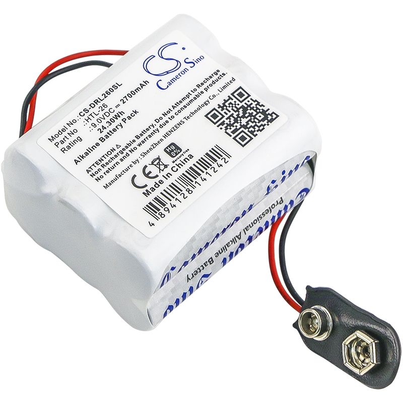 Alkaline Battery fits Vingcard, 12, 1200, 9.0V, 2700mAh Door Lock Cameron Sino Technology Limited