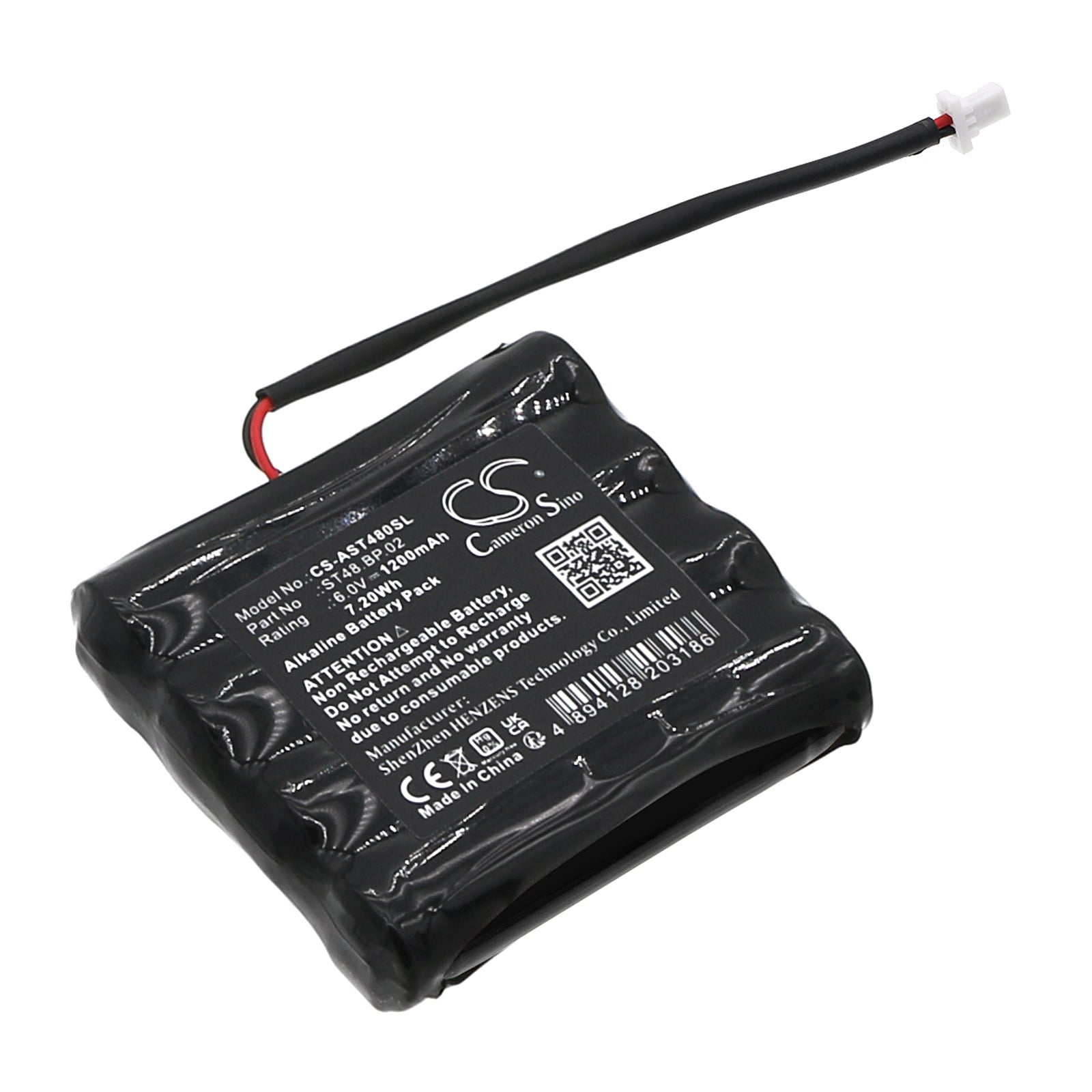Alkaline, Door Lock Battery fits Amadeo A-lock St48, 6.0V, 1200mAh Door Lock Cameron Sino Technology Limited