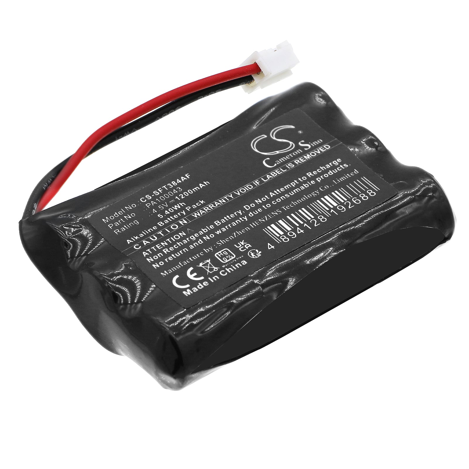 Alkaline, Door Lock Battery fits Safe-o-tronic Ds, Ds-t, 4.5V, 1200mAh Door Lock Cameron Sino Technology Limited