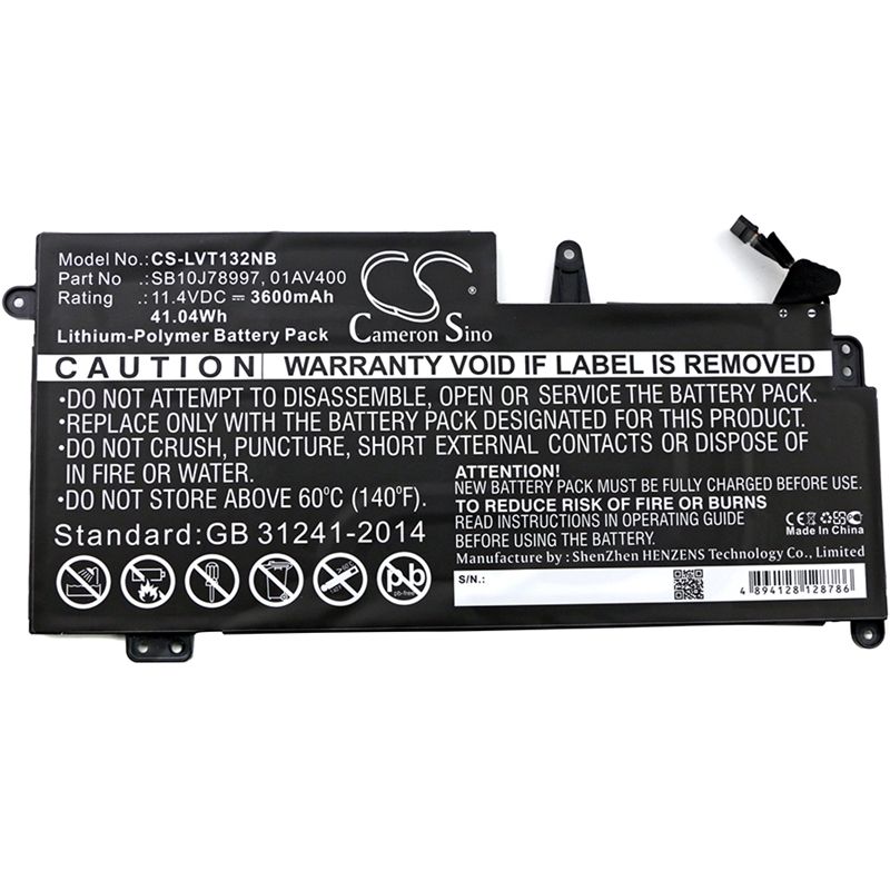 Li-polymer Battery Fits Lenovo, Thinkpad 13 20gl0000us, Thinkpad 13 Chromebook 11.4v, 3600mah Notebook & Laptop Cameron Sino Technology Limited