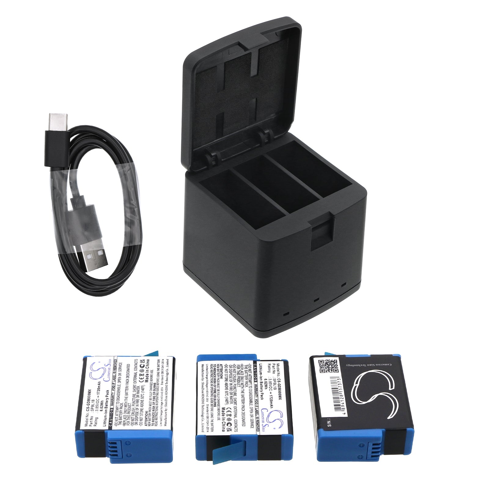 Battery Charger Battery fits Gopro Ahdbt-901, Hero 10 Battery Charger Cameron Sino Technology Limited