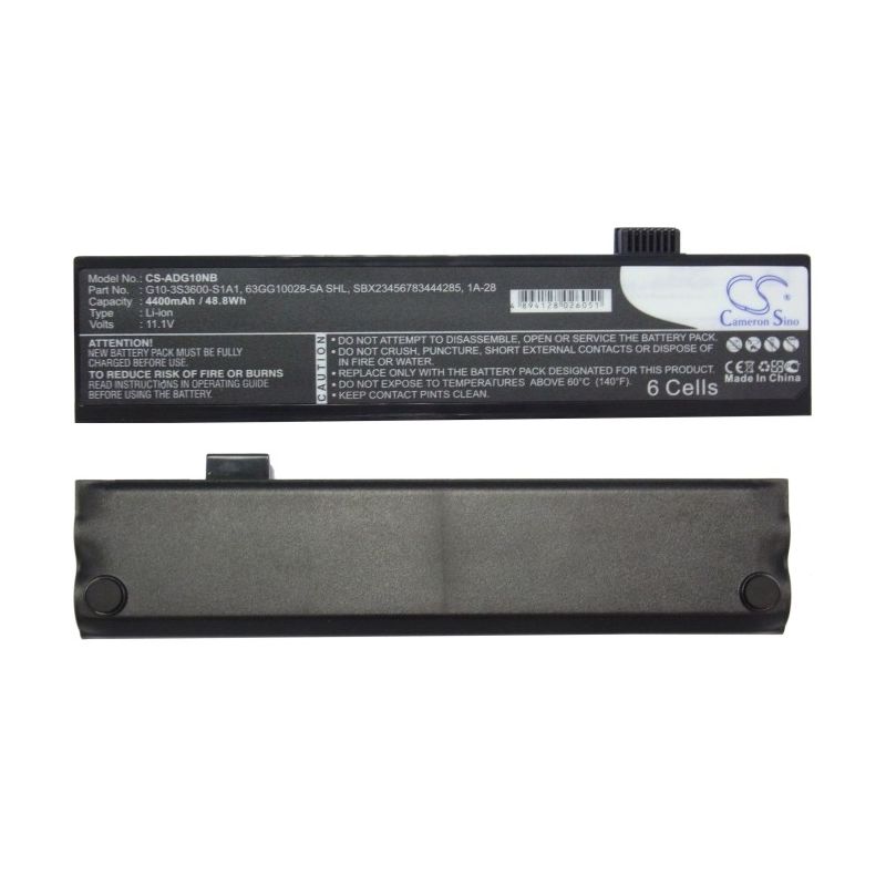Black 11.1V 4400mAh Advent, 4213, Ecs, G10l Replacement Battery Notebook & Laptop Cameron Sino Technology Limited