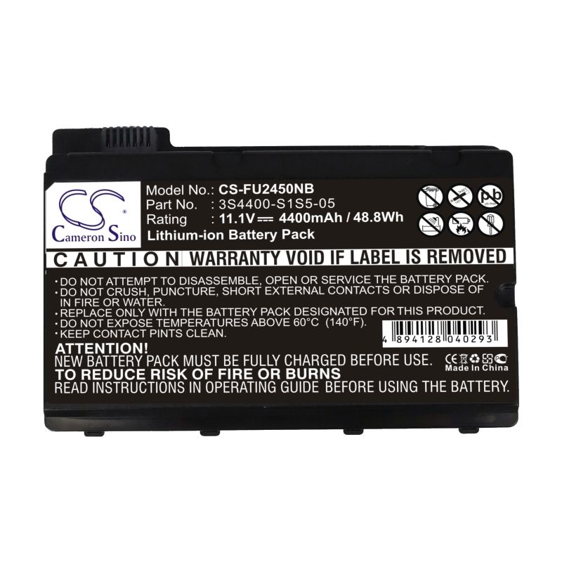 Black 11.1V 4400mAh Fujitsu, amilo C7000, amilo C7002, amilo C7010 Replacement Battery Notebook & Laptop Cameron Sino Technology Limited