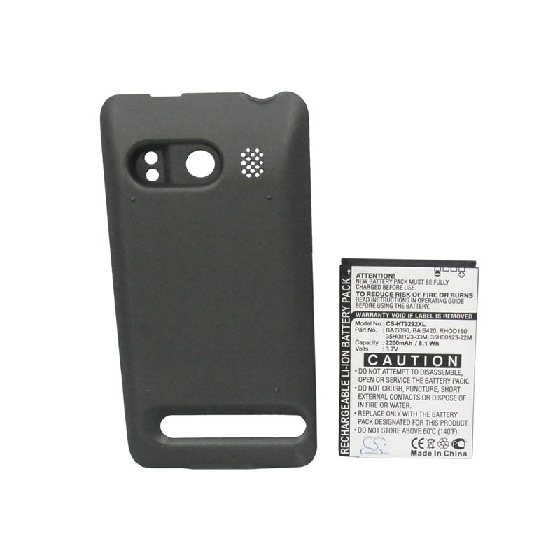 Black 3.7V 2200mAh Htc, a9292, evo 4g, supersonic Replacement Battery Mobile & SmartPhone Cameron Sino Technology Limited