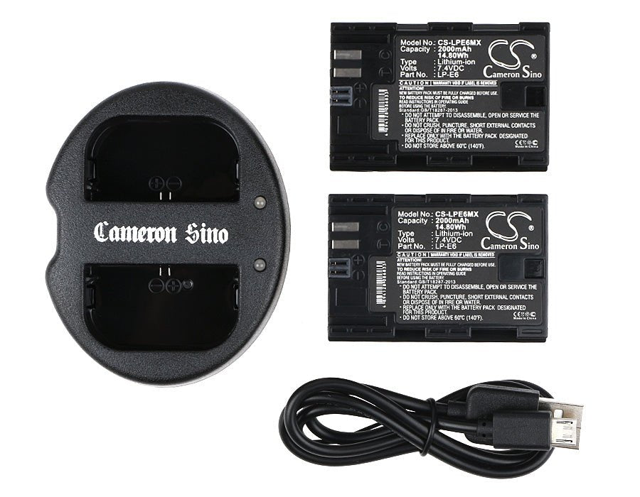 Canon Compatible Battery Kit: 2x CS-LPE6MX, 1x DF-LPE6UH, USB Cable for 5D Mark III & 5D Mark II Cosmetic Mirror Cameron Sino Technology Limited