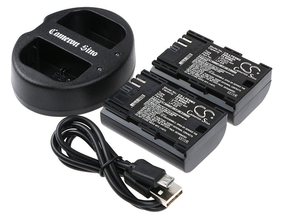 Canon Compatible Battery Kit: 2x CS-LPE6MX, 1x DF-LPE6UH, USB Cable for 5D Mark III & 5D Mark II Cosmetic Mirror Cameron Sino Technology Limited