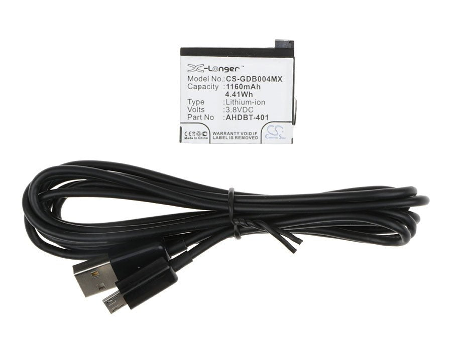 Cosmetic Mirror Battery & Charger Set for GoPro Hero 4 and 4 Black Cosmetic Mirror Cameron Sino Technology Limited