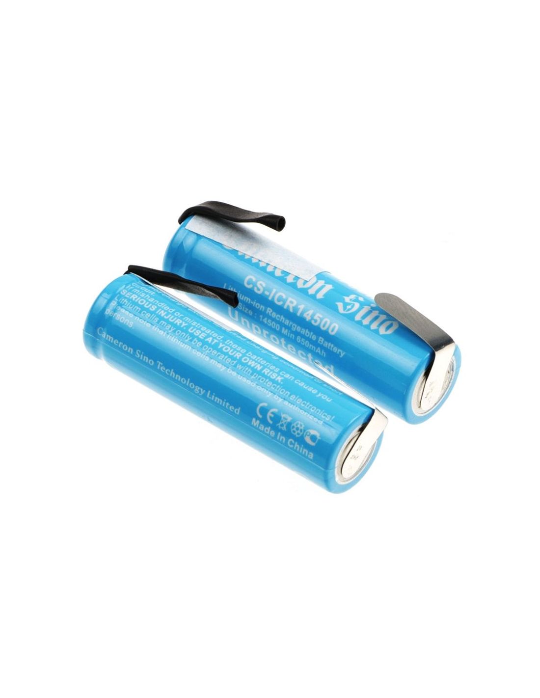 CS-ICR14500NT Li-ion Battery Includes 2pcs Pack With Solder Tabs 3.7v, 700mah 14500 Cameron Sino Technology Limited