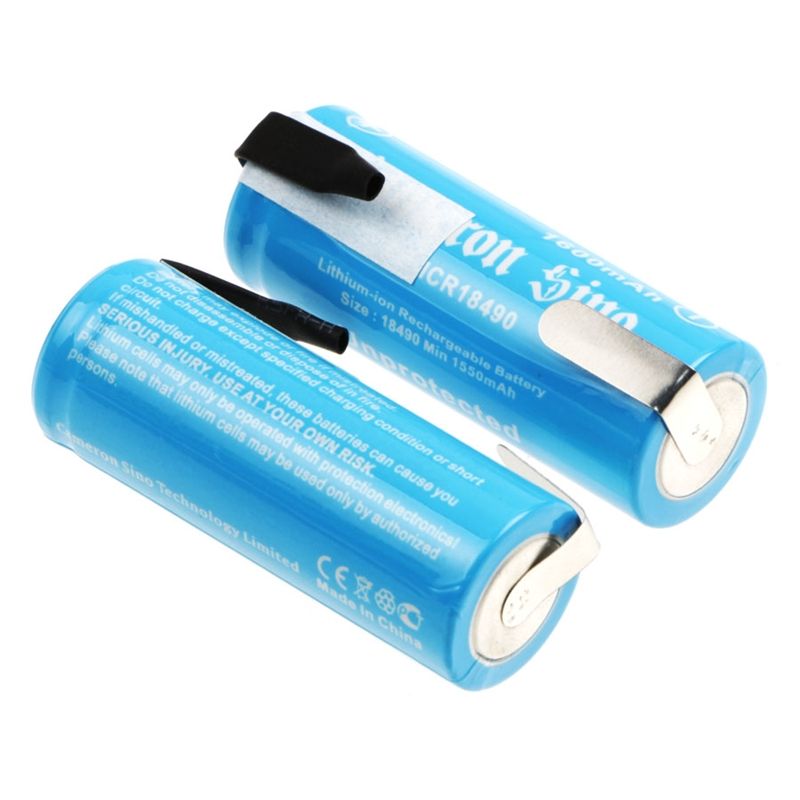 CS-ICR18490NT Li-ion Battery Includes 2pcs Pack With Solder Tabs 3.7V, 1600mAh 18490 Cameron Sino Technology Limited