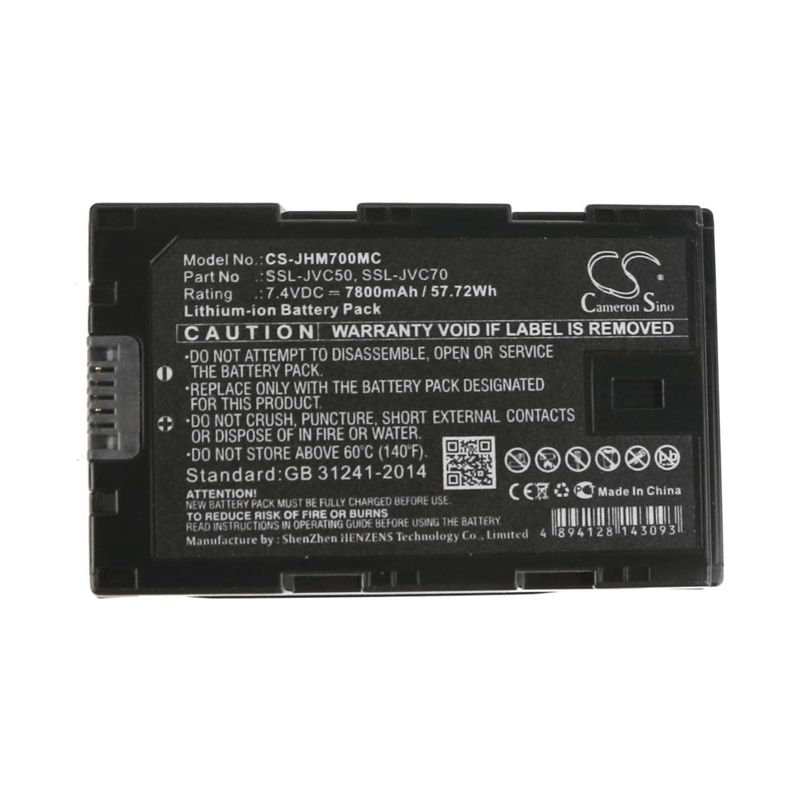 CS-JHM700MC Li-ion Battery fits Jvc, Gy-hm200, Gy-hm200e, Gy-hm200esb 7.4V, 7800mAh Camera Cameron Sino Technology Limited