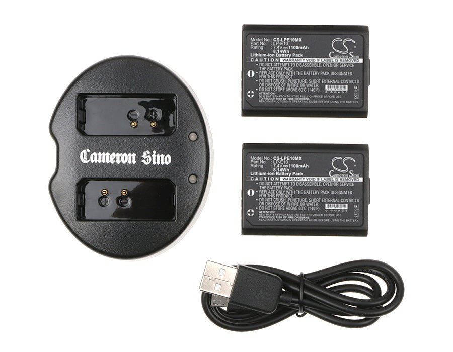 CS-LPE10MX & DF-LPE10UH Camera Battery Set with USB Cable for Canon Eos 1100d & 1200d Cosmetic Mirror Cameron Sino Technology Limited