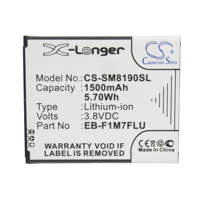 CS-SM8190SL Li-ion Battery Fits Samsung, Galaxy S 3 Mini, Galaxy S Iii Mini, Galaxy S Iii Mini Value Edition 3.8v, 1500mah Mobile & SmartPhone Cameron Sino Technology Limited