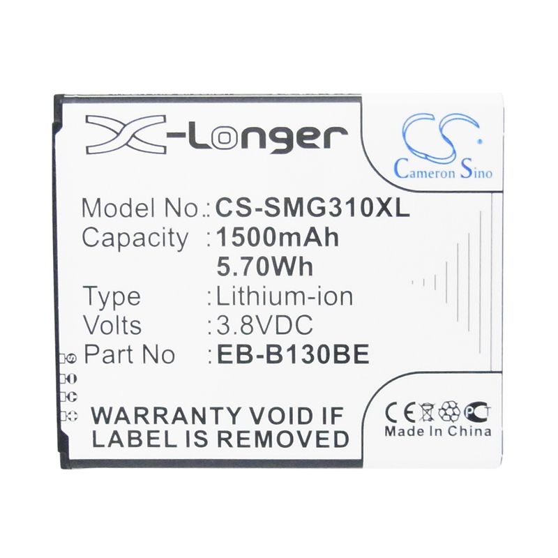 CS-SMG310XL Li-ion Battery fits Samsung, galaxy ace 4 3g, galaxy ace nxt, galaxy ace style 3.8V, 1500mAh Mobile & SmartPhone Cameron Sino Technology Limited