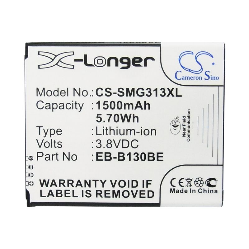 CS-SMG313XL Li-ion Battery fits Samsung, galaxy ace 4 3g, galaxy ace nxt, galaxy ace style 3.8V, 1500mAh Mobile & SmartPhone Cameron Sino Technology Limited