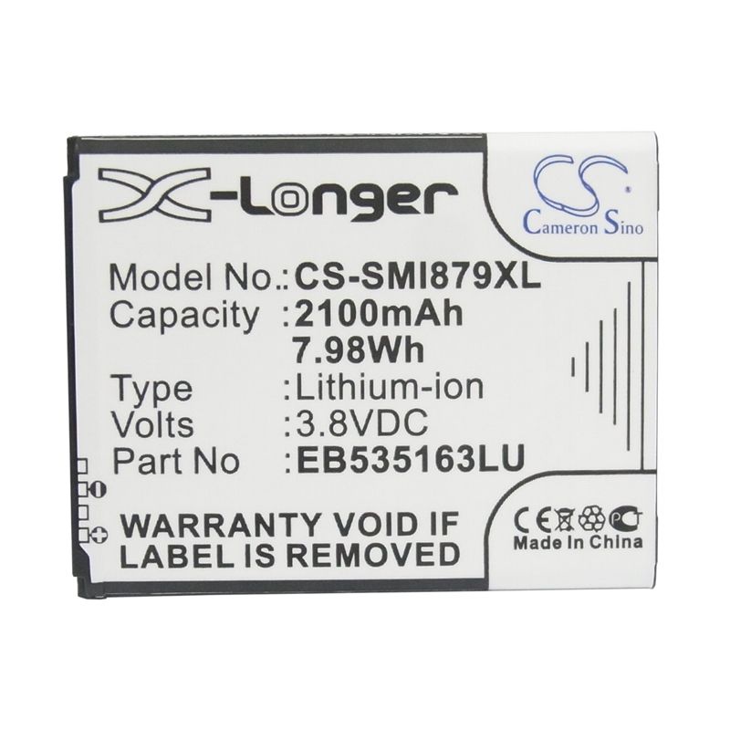CS-SMI879XL Li-ion Battery Fits Samsung, Galaxy Grand, Galaxy Grand Duos, Galaxy Grand Lite 3.8v, 2100mah Mobile & SmartPhone Cameron Sino Technology Limited