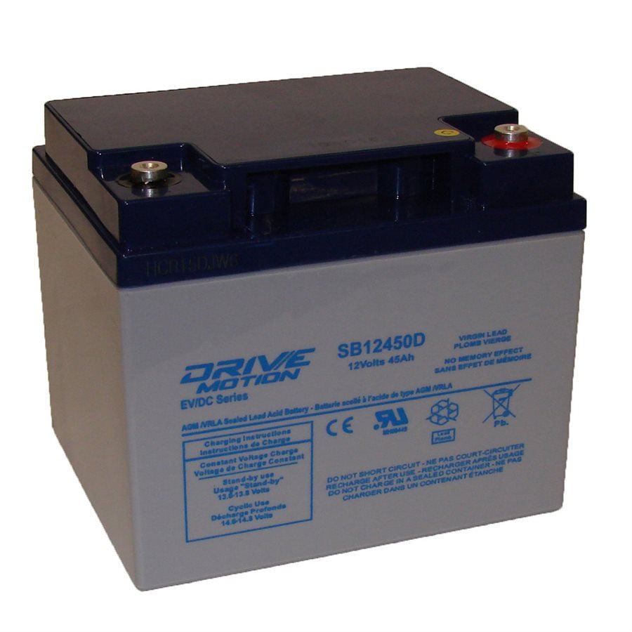 Deep Cycle VRLA Battery fits 12V-45 Ah Sealed Lead Acid Batteries Drivemotion