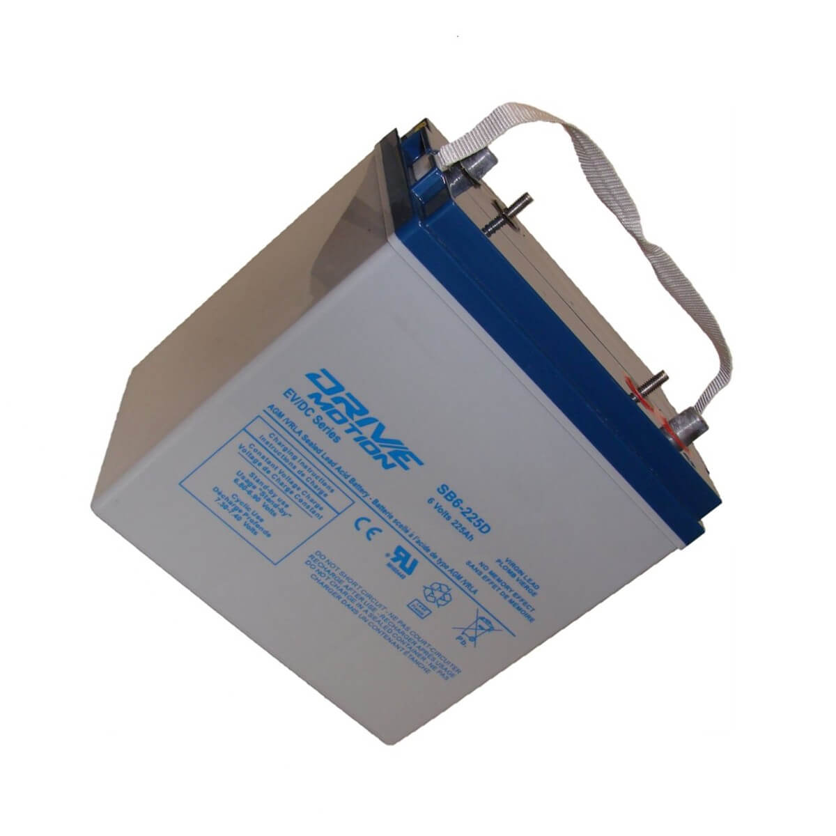 Drive Motion SB6-235D Deep Cycle VRLA Battery fits 6V-235Ah (GC2) Sealed Lead Acid Batteries Drivemotion