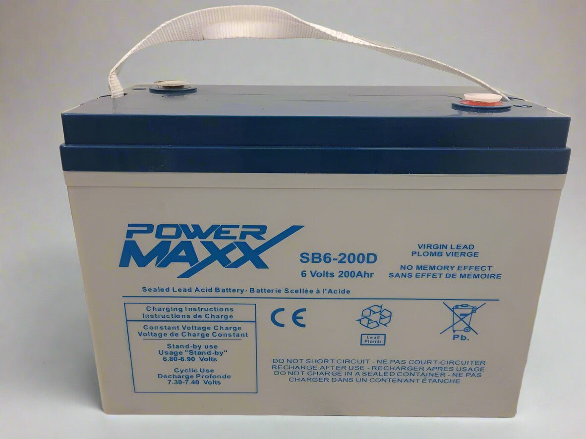 Drivemotion SB6-200D Deep Cycle VRLA Battery fits 6V-200Ah Sealed Lead Acid Batteries Drivemotion