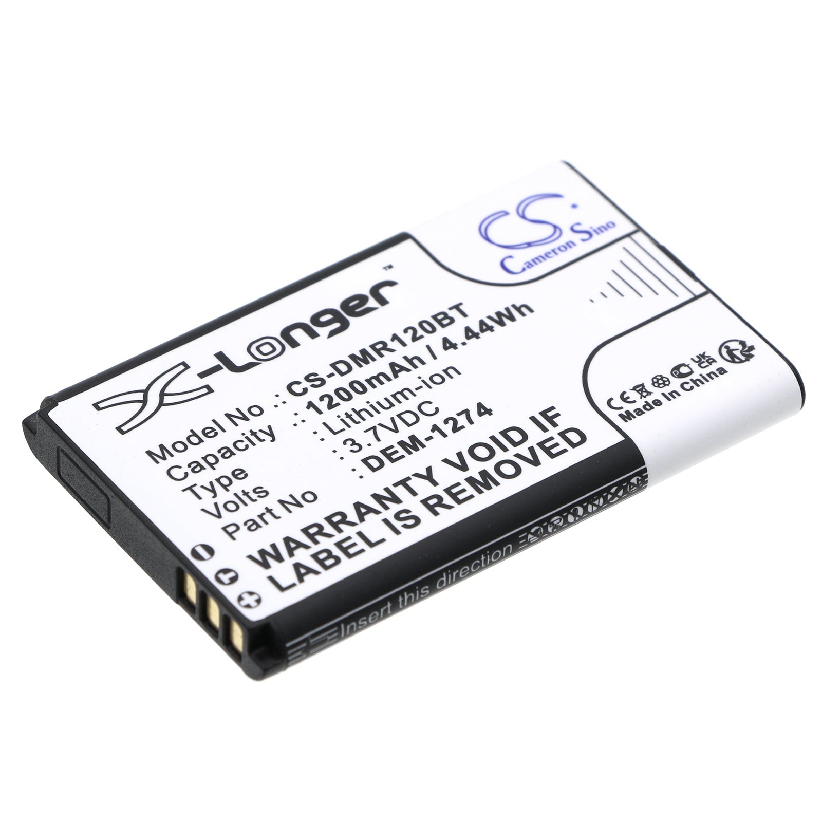 Li - ion, Alarm System Battery fits Paradox K32rf Wireless Led Kyepad, Dem K32rf, 3.7V, 1200mAh - Batterybuyer.ca