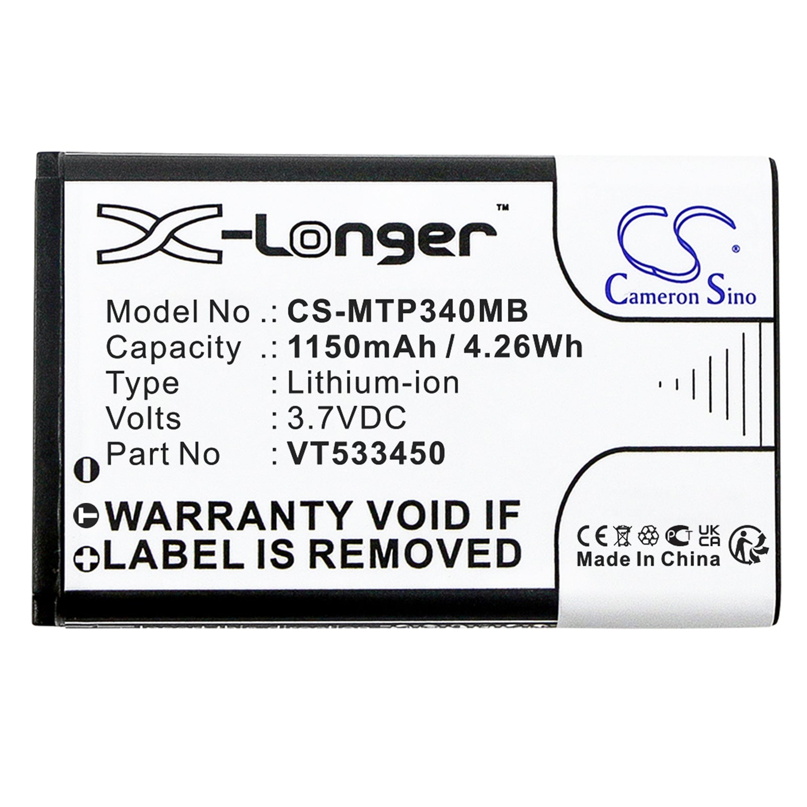 Li-ion, BabyPhone Battery fits Motorola Ease 34, Ease 35, 3.7V, 1150mAh BabyPhone Cameron Sino Technology Limited