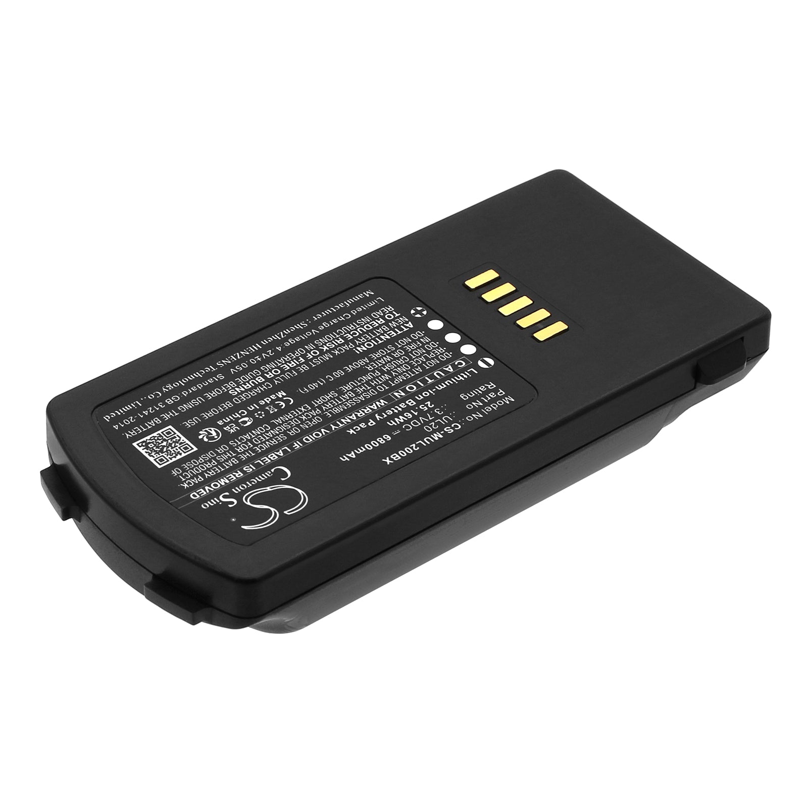 Li-ion, Barcode Scanner Battery fits M3 Mobile Ul20, Ul20f, 3.7V, 6800mAh Barcode Scanner Cameron Sino Technology Limited