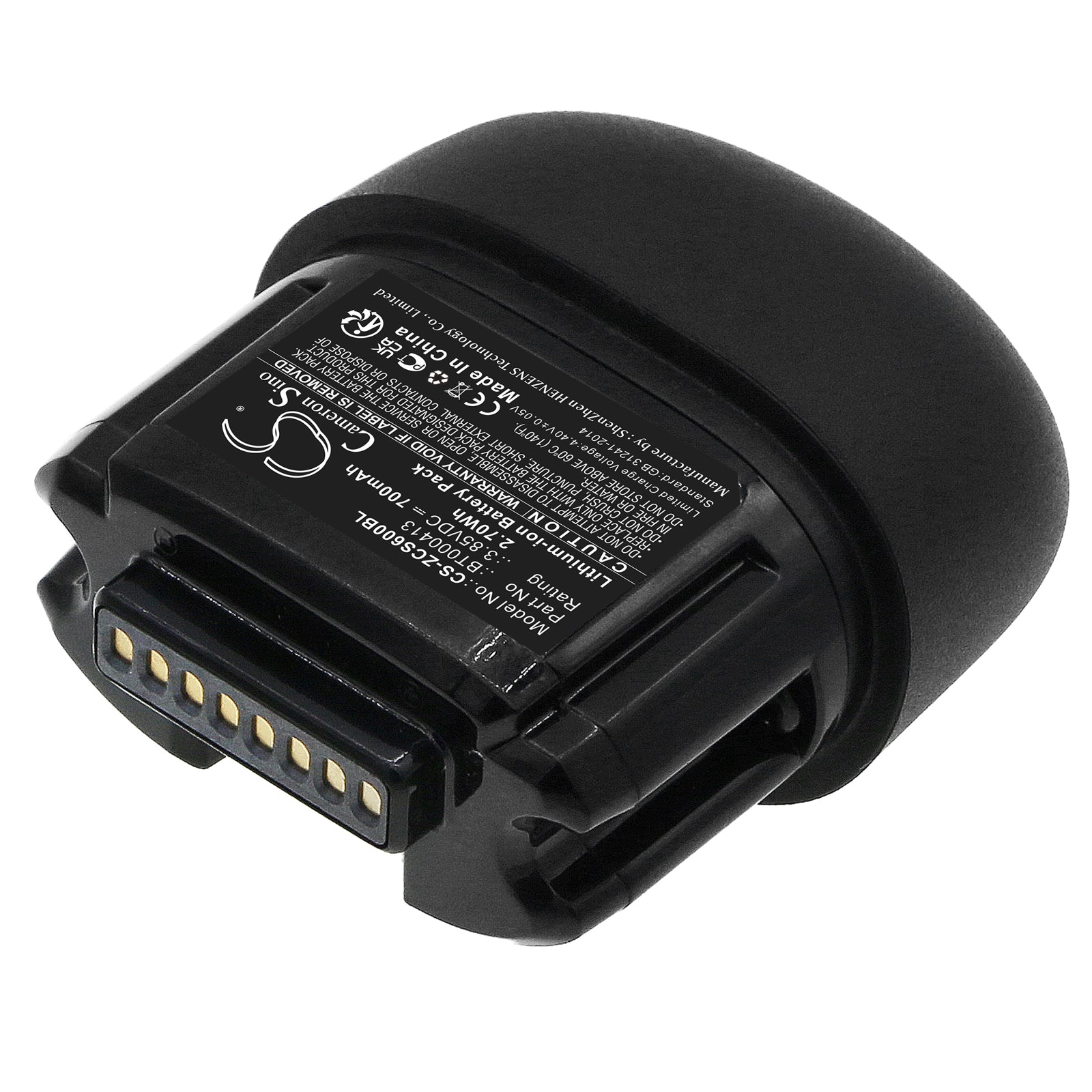 Li-ion, Barcode Scanner Battery fits Zebra Cs60, Cs6080, 3.85V, 700mAh Barcode Scanner Cameron Sino Technology Limited