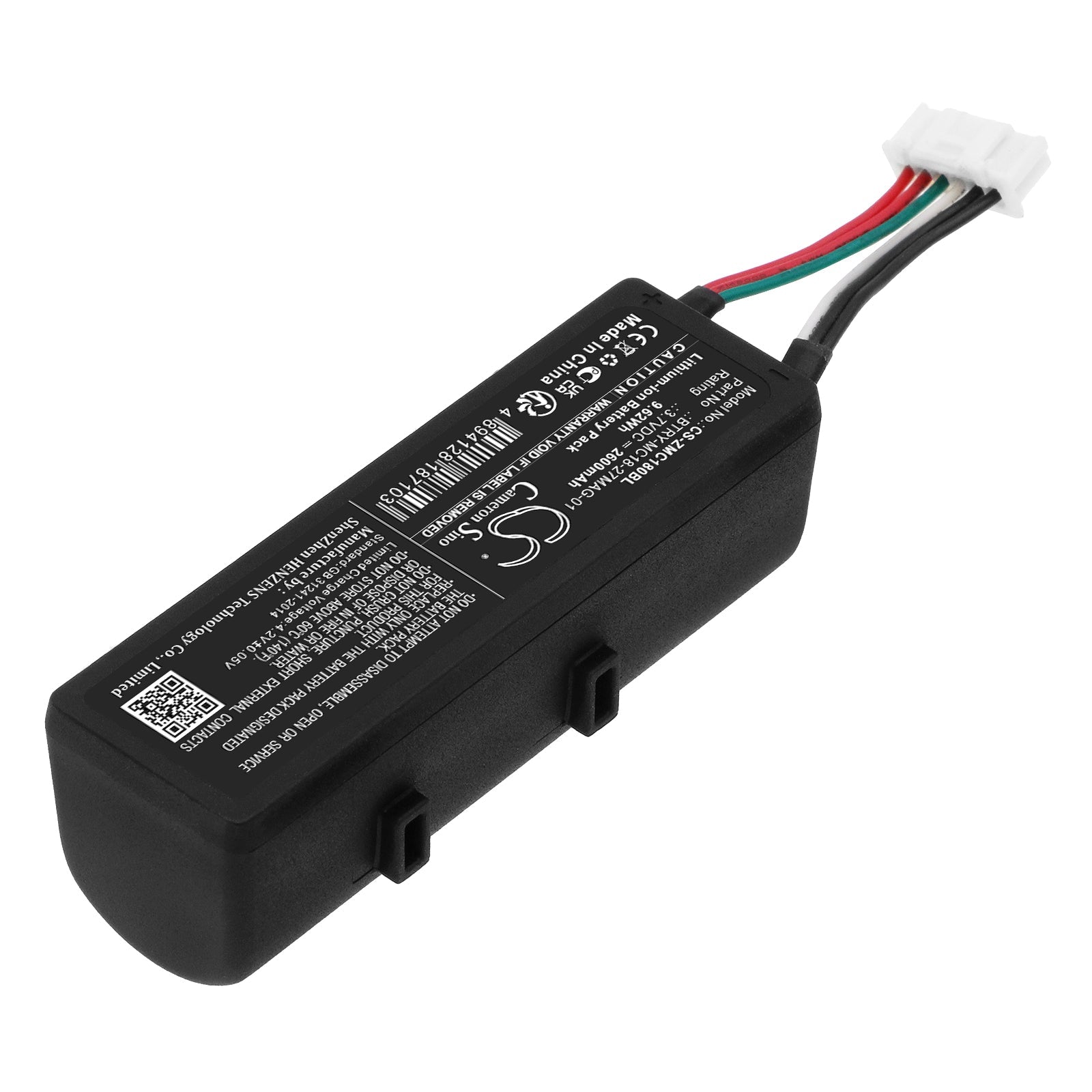 Li-ion, Barcode Scanner Battery fits Zebra Mc18, Mc18n0, 3.7V, 2600mAh Barcode Scanner Cameron Sino Technology Limited