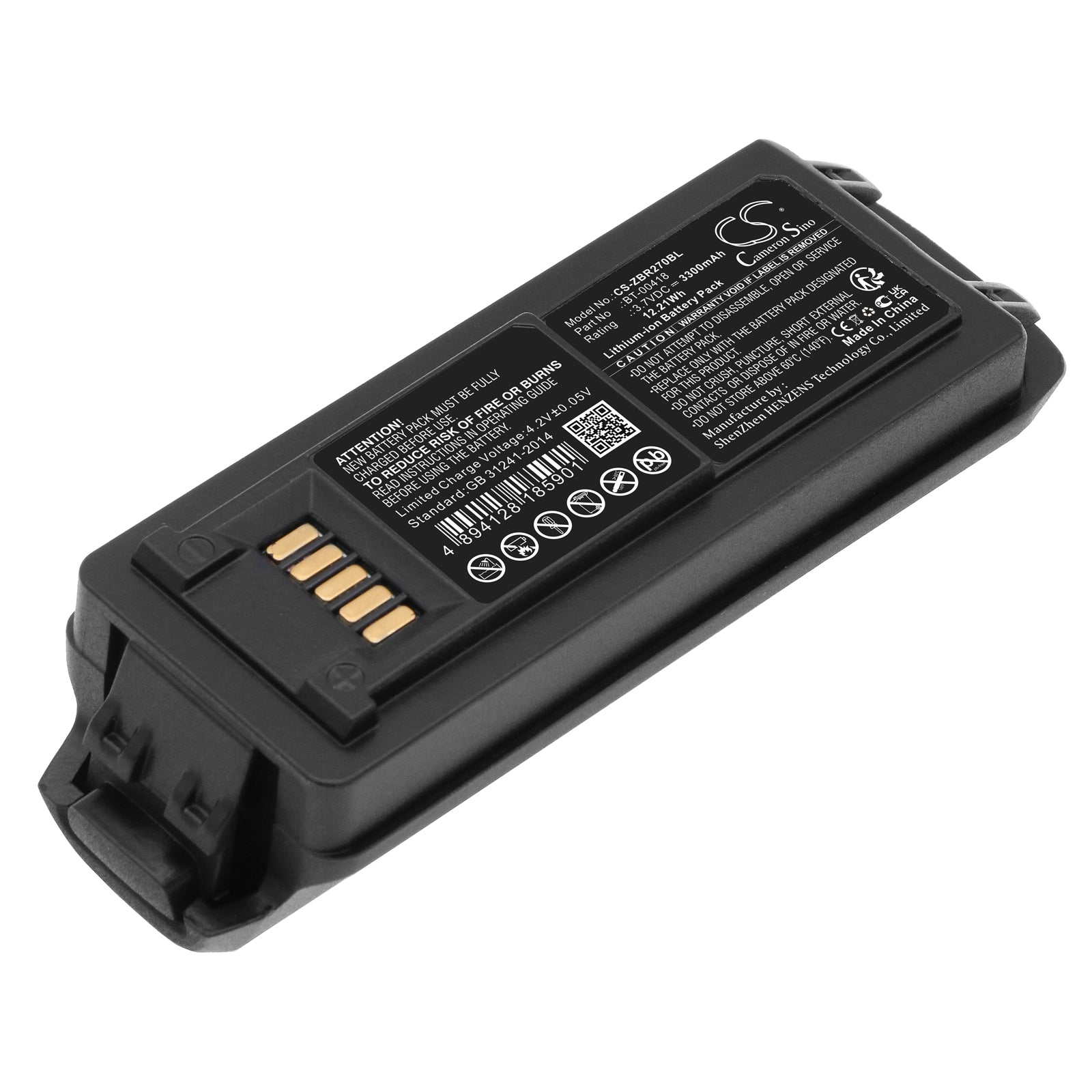 Li-ion, Barcode Scanner Battery fits Zebra Mc2180, Mc22, 3.7V, 3300mAh Barcode Scanner Cameron Sino Technology Limited
