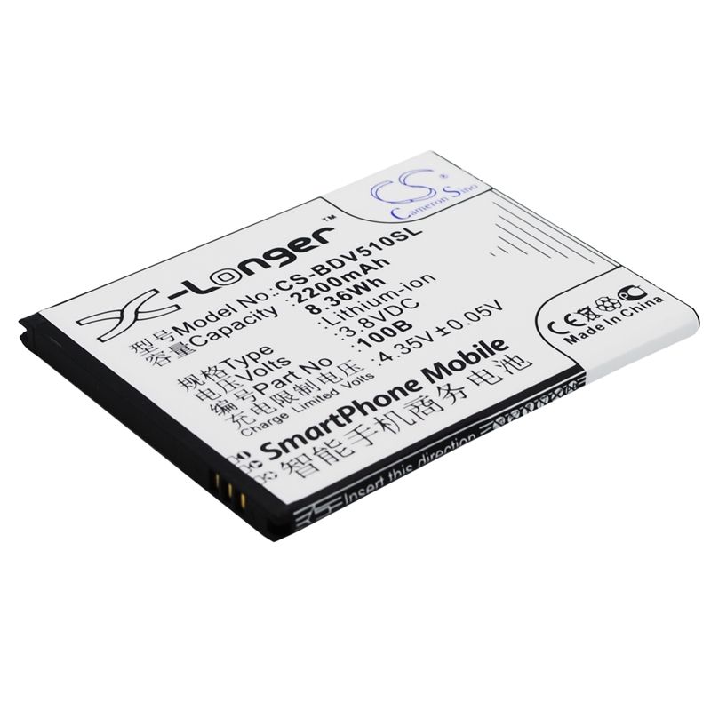 Li-ion Battery fits 100+, v5, v5100b, baidu cloud 3.8V, 2200mAh Mobile & SmartPhone Cameron Sino Technology Limited