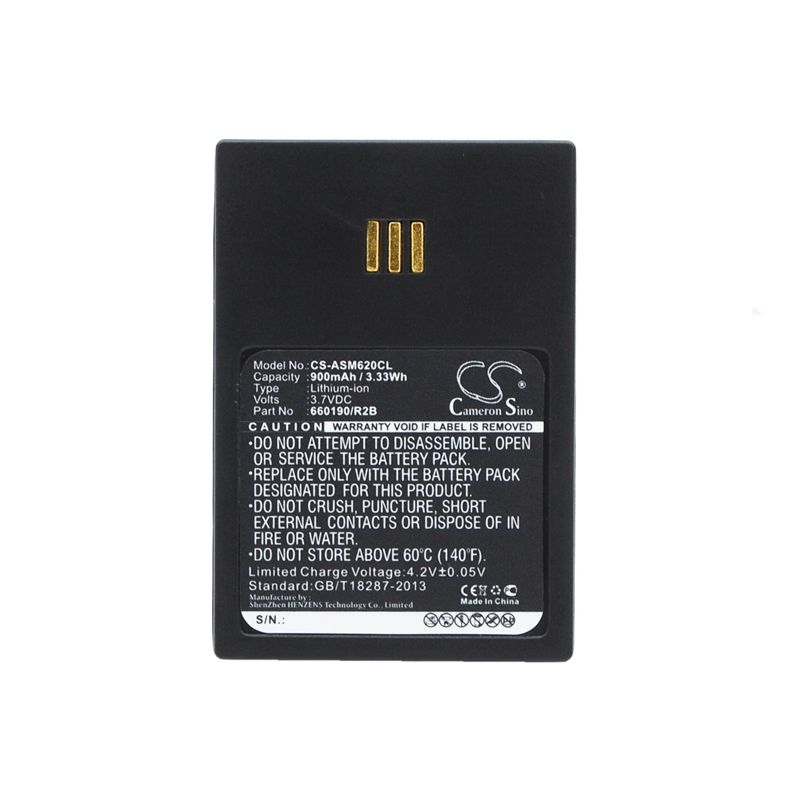 Li-ion Battery Fits Aastra, Dh4-baaa/2b, Dt690, Dt692 3.7v, 900mah Cordless Phone Cameron Sino Technology Limited