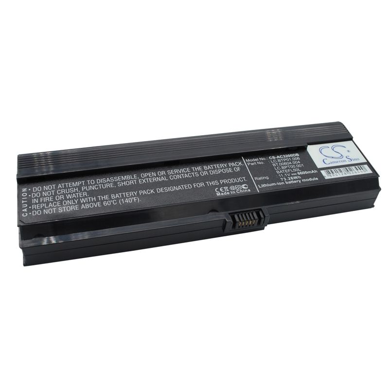 Li-ion Battery fits Acer, Acer Travelmate 3000, As36802682, Aspire 3000 11.1V, 6600mAh Notebook & Laptop Cameron Sino Technology Limited