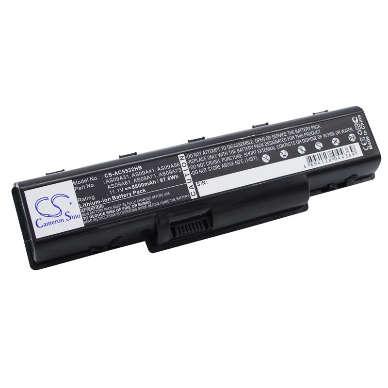 Li-ion Battery fits Acer, Aspire As5517-5661, Aspire 4732, Aspire 4732z 11.1V, 8800mAh Notebook & Laptop Cameron Sino Technology Limited