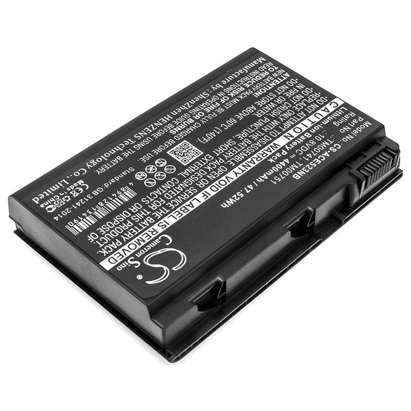 Li-ion Battery fits Acer, Extensa 5120, Extensa 5210, Extensa 5210-300508 10.8V, 4400mAh Notebook & Laptop Cameron Sino Technology Limited
