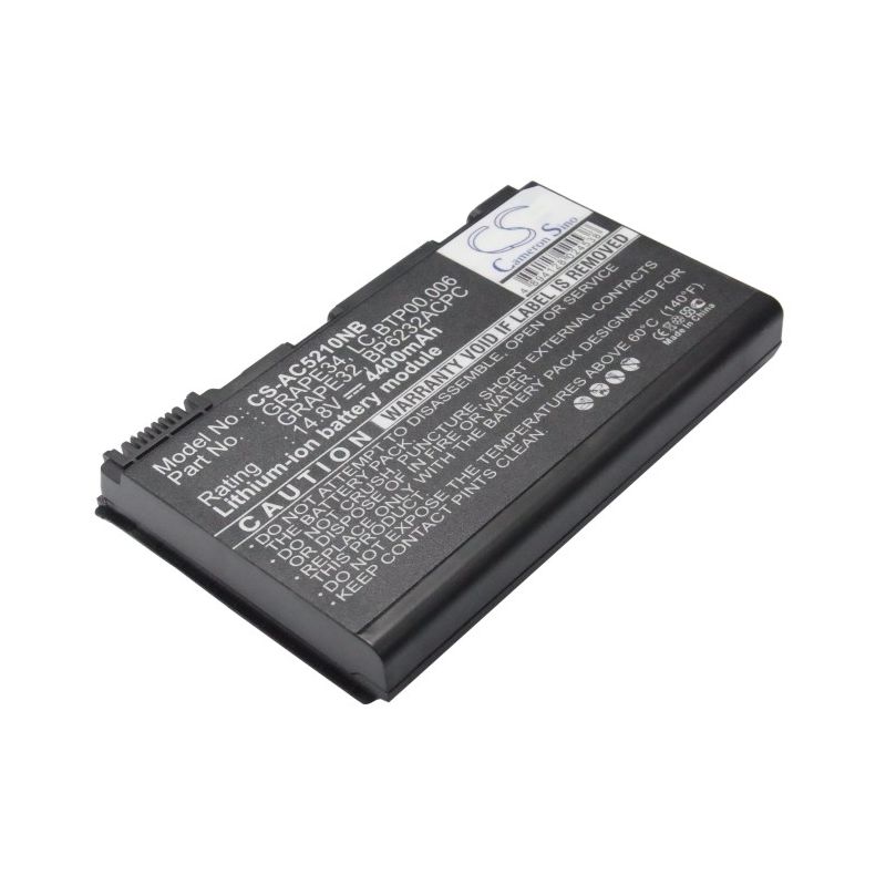 Li-ion Battery Fits Acer, Extensa 5120, Extensa 5210, Extensa 5210-300508 14.8v, 4400mah Notebook & Laptop Cameron Sino Technology Limited